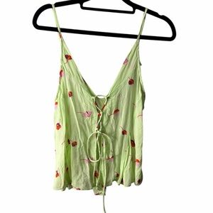 Free People Intimately Floral Green Women's Top